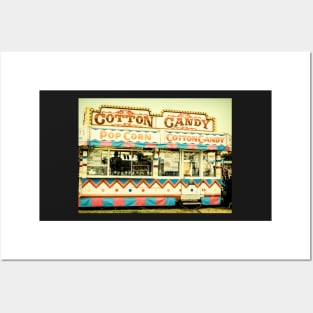 Cotton Candy Popcorn Sign Posters and Art